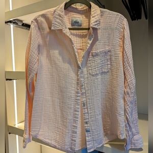 Rails Pink Cotton Long Sleeve Button Up